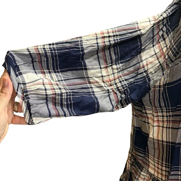 Massini Pull Over Blouse Size 3X in Blue, White, Pink - Picture 3 of 9